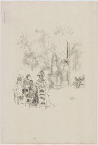 Gesprek onder het Standbeeld, Luxemburgse Tuinen, 1893